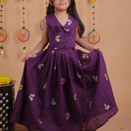 UNBIND Girls Printed Ready to Wear Lehenga &-picture-42