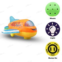 kiddybuddy KV Impex Bump and Go Airplane with Music and Lights - (Color And Print May Vary) image 2