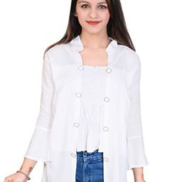 SNIFFY Girls Mandarin Collar Bell Sleeves Top-image-8