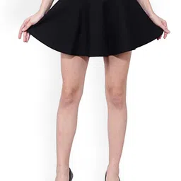Moda Rapido High Waist Flared Mini Skirt-image-91