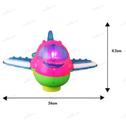 kiddybuddy KV Impex Bump and Go Airplane with Music and Lights - (Color And Print May Vary) image 3