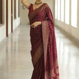 AMRUTKALA SAREES Woven Design Banarasi Saree-image-71