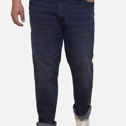 John Pride Blue Regular Fit Plus Size Stretchable Jeans-image-16