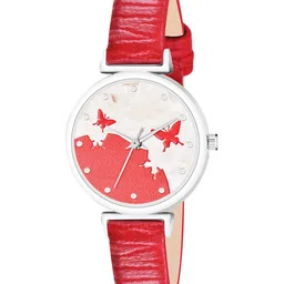THE SHOPOHOLIC Women Dial & Leather Straps Analogue Watch AB64-RED-image-28