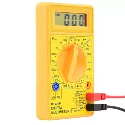 SCHOFIC AC/DC Hand-Held Digital Multimeter with Diode Transistor Test Function ‎Yellow, ‎DT830D image 3