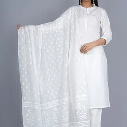 RAJPUTANA CAMISA Women Regular Pure Cotton Kurta with Harem Pants & With Dupatta-48