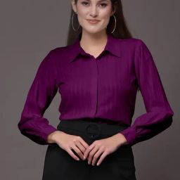 SELVIA Wine Regular Fit Shirt-image-50