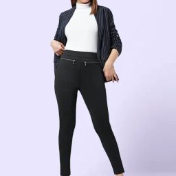 YU by Pantaloons Black High Rise Tights-image-90