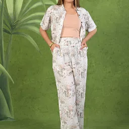 AC&F Printed Shirt & Trousers Co-Ord Set-image-91