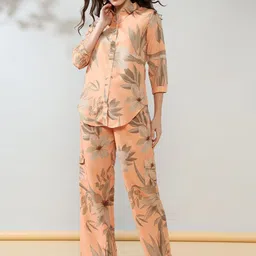House of Kaftan Printed Shirt With Trousers Co-Ords-picture-10