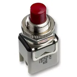 APEM 1USHBUTTON, PLASTIC, 12MM, NO, RED, 1213C6-14