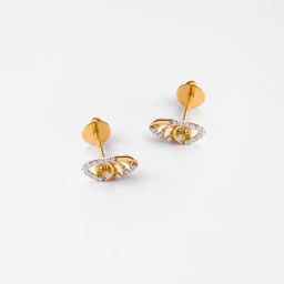 P.N.Gadgil Jewellers 14k Gold Twinkle Stud Diamond Earrings For Women-image-48
