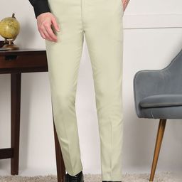 encore by INVICTUS Men Pleated Mid-Rise Formal Trousers-image-82