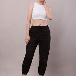 Sellingsea Women Cotton Regular Fit Cargos Trousers-image-100