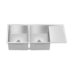 Nirali BG Kitchen Sink Meritox Series 1160x470 mm (45½x18½ inch) Hairline Satin Finish Stainless Steel, Ellery-image-60