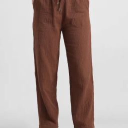 Only Brown Cotton Straight Fit Mid Rise Pants-picture-13