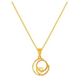 P.C. Chandra Jewellers 22k Yellow Gold Circular Whirlpool Pendant-image-34