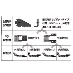 PISCO Plarail Chain Mounting Bracket Kit for Fixed End, U6-FAI image 3