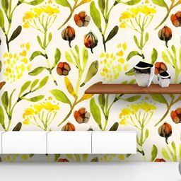 ArtzFolio Printed UV-Resistant Anti-Bacterial Watercolor Floral Pattern Peel & Stick Wallpaper-image-65