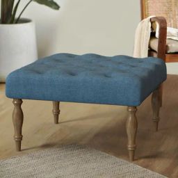 Chumbak Sailor Blue Sheesham Wood English Ottoman-image-23