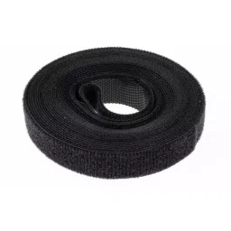 RS PRO Cable Tie, Hook and Loop, 5 mx16 mm, Black Nylon, 1797177-37