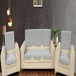 Fashion Throw Grey Velvet Sofa Cover-image-87