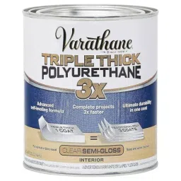 Rust-Oleum Varathane Triple Thick Polyurethane Clear Wood Finish, Semi Gloss, 284472 (Tin of 946 ml)-0