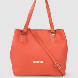 Caprese Coral Leather Shoulder Bag-58