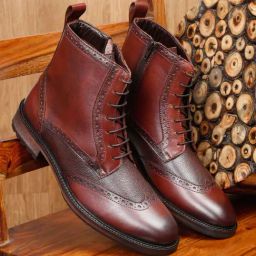 Teakwood Leathers Men's Tan Derby Boots-image-66