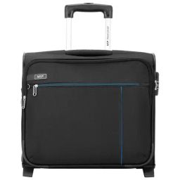 VIP Link Black Solid Soft Overnighter Trolley Bag - 27 cm-image-13