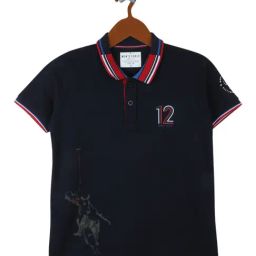 Monte Carlo Kids Black Printed Polo T-Shirt-image-64