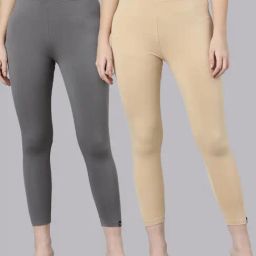 TWIN BIRDS Women Pack Of 2 High Ankle Leggings-image-112