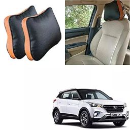 Auto Pearl Set of 2 Pcs Car Seat Neck Pillow, Headrest Cushion for Creta 2018 2019-33