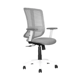 Rose Wave Ergonomic Office Chair Mid Back White & Grey India-image-92