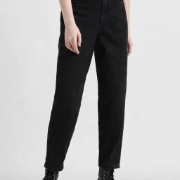 Only Black Straight Fit High Rise Jeans-image-31