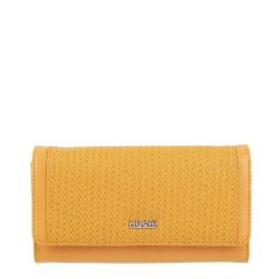 Mochi Yellow Synthetic Textured Wallet-13