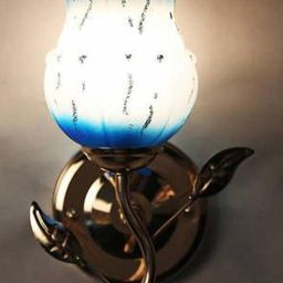 Somil Premium Designer Glass Wall / Night Lamp Elegant & Stylish Dcor Accent for Modern Interiors, color, Firozi, White, Size:- 19.5 X 17.5 X 28 CM-image-49