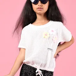 V-Mart Girls Polka Dot Kimono Sleeve Cotton Top-image-53