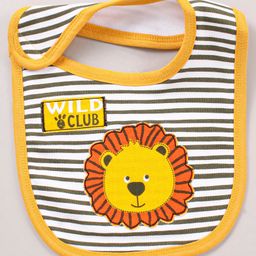 Babyhug Bib Lion Print - Yellow-21