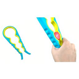 MOMISY 4 in 1 Creative Multifunction Gourd-Shaped Can Jar & Bottle Opener Kitchen Tool - Blue & Yellow-27