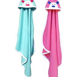 Babyzone Embraided Cartoon Hooded Fleece Combo Blanket For Baby Boys and Girls-image-51
