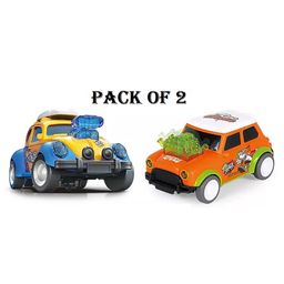 Enorme Push and Go Jumping Dancing Toy Friction Powered Car Vehicle with Jumping Bonnet For Kids - Pack of 2-26