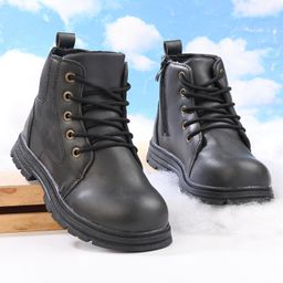 Cute Walk by Babyhug Lace Up  Winter Boots - Black-picture-15