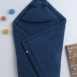 Yellow Apple Hooded Blanket cum Wrapper - Navy Blue-image-79