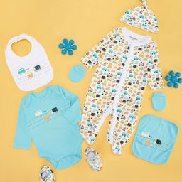 Pantaloons Baby 7-Pcs Pure Cotton Baby Apparel Gift Set-image-48