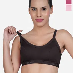 SHYAM SONS FLAIR Women Pack of 3Full Coverage Non-Wired Non Padded Workout Bra-image-51