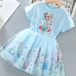 YK Floral Flared Sleeve Fit & Flare Dress-22