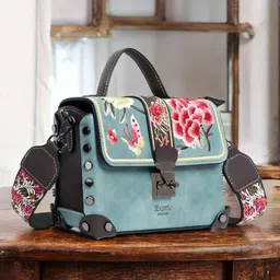 Exotic Floral Women Sling Bag with Tasselled-10