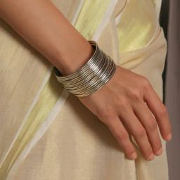 ToniQ Silver-Plated Metal Classic Bangle - Set Of 18-35