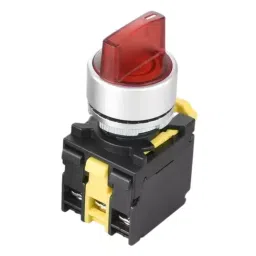 Sibass Electric Selector Switch with Lamp LA Series Red Color 3 Position Standard Handle 22.5 mm Dia. With CE Mark, SE-LAY38-11DX-31 (Pack of 500)-14